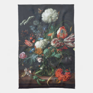 Jan Davidsz de Heem Vase von Blume Geschirrtuch