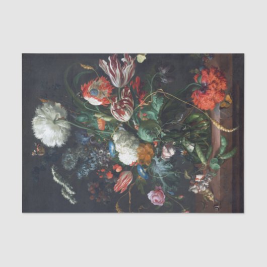 Jan Davidsz de Heem Vase von Blume Seidenpapier (Vorderseite)