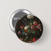 Jan Davidsz de Heems Blumen-Vase Button (Vorne & Hinten)