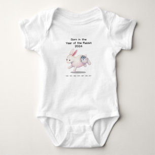 Jan-Feb 2024 Baby Geboren im Jahr des Kaninchens Strampler