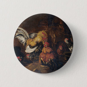 Jan Fyt Cockfight Button