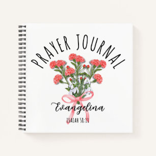 Jan Geburtsmonatsblume Christliches Gebetsjournal Notizblock