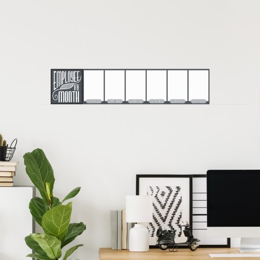 JAN-JUN Mitarbeiter des Monats Foto-Display Poster (Heimbüro)