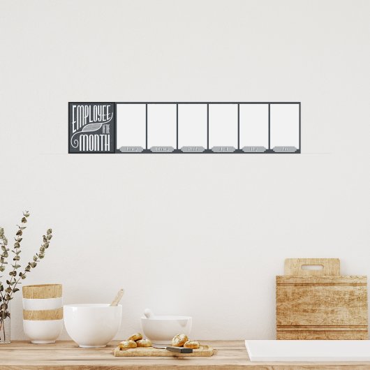 JAN-JUN Mitarbeiter des Monats Foto-Display Poster (Küche)