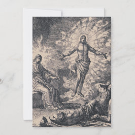 Jan Luyken’s Resurrection of Christ Holy Card Einladung