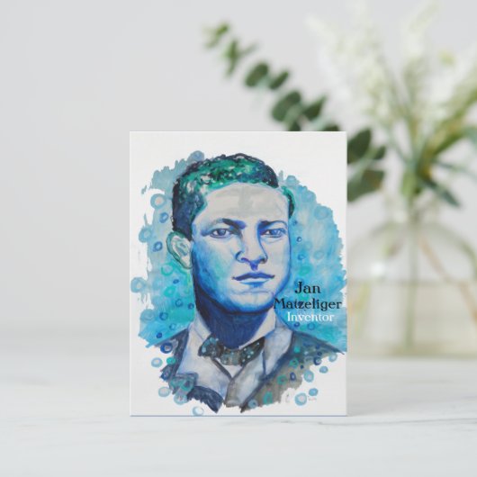 Jan Matzeliger - Black Inventar Postcard Postkarte (Stehend Vorderseite)