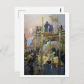 Jan Milic von Kromeriz, Mucha Postkarte (Vorne/Hinten)