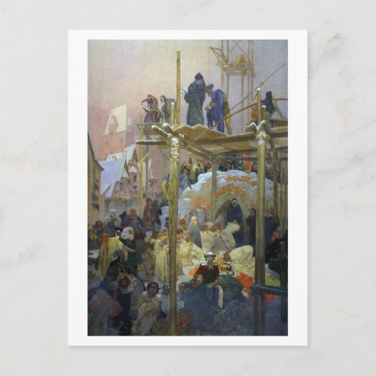 Jan Milic von Kromeriz, Mucha Postkarte (Vorderseite)