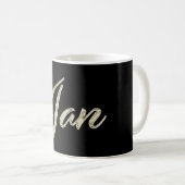 Jan Name whitegold Tasse Teetasse Kaffeetasse (VorderseiteRechts)