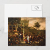 Jan Steen - A Village Wedding Postkarte (Vorne/Hinten)