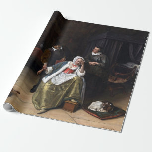 Jan. Steen das liebeskranke Mädchen Geschenkpapier