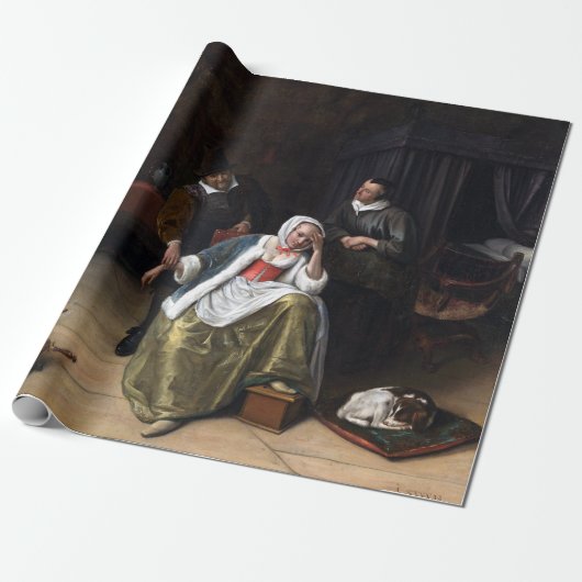 Jan. Steen das liebeskranke Mädchen Geschenkpapier (Ungerollt)