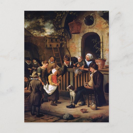 Jan Steen- Little Collector Postkarte (Vorderseite)