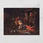 Jan Steen - Wein ist ein Mocker Postkarte (Vorderseite)