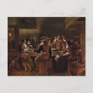 Jan Steen - Zwölfste Nacht Postkarte