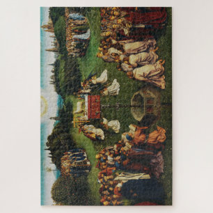 Jan van Eyck Anbetung des mystischen Lammes Kunst Puzzle