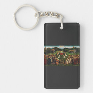 Jan van Eyck Anbetung des mystischen Lammes Kunst Schlüsselanhänger