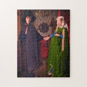 Jan Van Eyck Arnolfini Familienportrait für Paare Puzzle