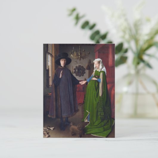 JAN VAN EYCK- Arnolfini Portrait 1434 Postkarte (Stehend Vorderseite)