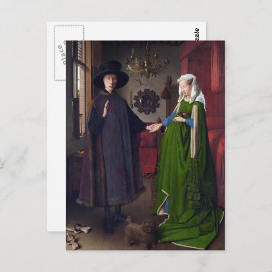 JAN VAN EYCK- Arnolfini Portrait 1434 Postkarte (Vorne/Hinten)