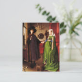 Jan van Eyck: Arnolfini Wedding Portrait Postcard Postkarte (Stehend Vorderseite)