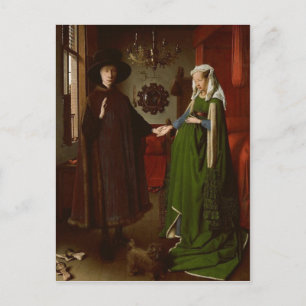 Jan van Eyck (ca. 1390-1441) The Arnolfini Portrai Postkarte