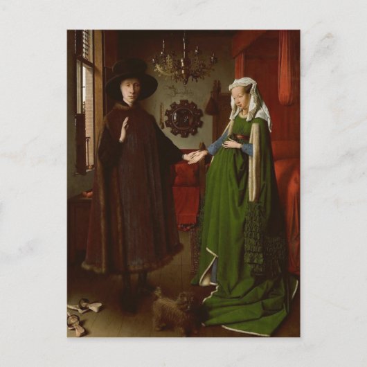 Jan van Eyck (ca. 1390-1441) The Arnolfini Portrai Postkarte (Vorderseite)