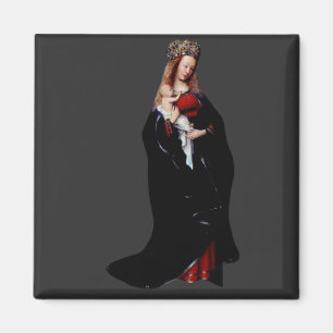 Jan van Eyck - Die Madonna in der Kirche Fine Art Magnet