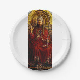 Jan van Eyck Gott der Vater auf dem Thron Feine Ku Pappteller