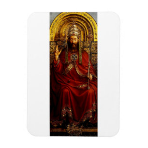 Jan van Eyck Gott der Vater auf dem Thron Fine Art Magnet