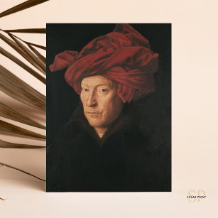 Jan van Eyck Portrait of a Man in a Red Turban Postkarte