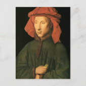 Jan van Eyck - Portrait von Giovanni Arnolfini Postkarte (Vorderseite)