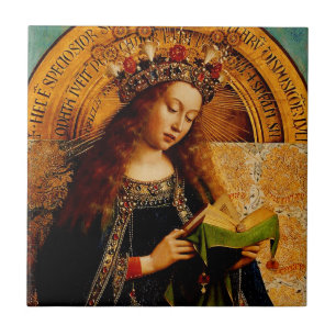 Jan van Eyck - Sammlung feiner Kunst: Jungfrau Mar Fliese