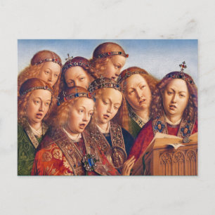 Jan van Eyck Singing angels Gent altarpiece Postkarte