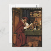 Jan van Eyck-St. Jerome in seiner Studie Postkarte (Vorne/Hinten)