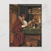 Jan van Eyck-St. Jerome in seiner Studie Postkarte (Vorderseite)