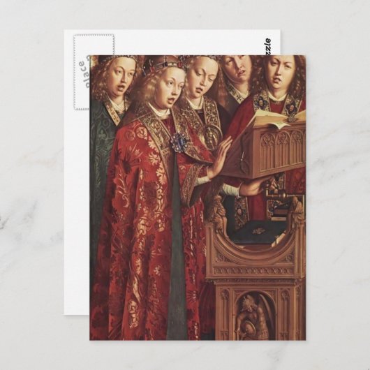 Jan van Eyck- The Gent Altar (Detail) Postkarte (Vorne/Hinten)
