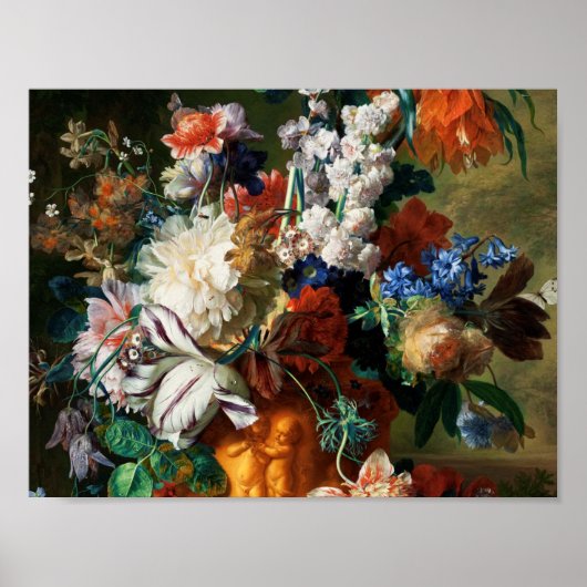 Jan Van Huysum - Blume in einem Urn Poster (Vorne)