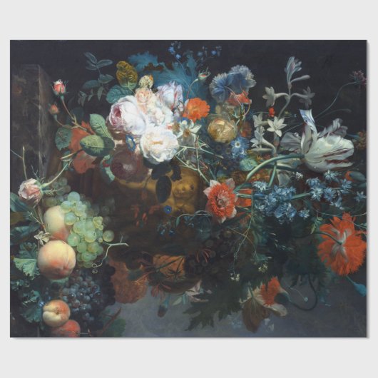 Jan van Huysum Still Life mit Blume und Obst Geschenkpapier (Flach)
