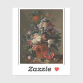 Jan van Huysum - Vase der Blume Aufkleber (Blatt)