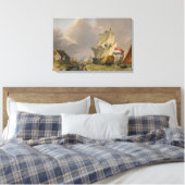 Jan van Os - Ein Sturm vor der Küste Leinwanddruck (Insitu (Schlafzimmer))