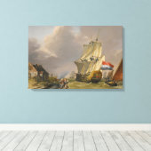 Jan van Os - Ein Sturm vor der Küste Leinwanddruck (Insitu (Holzboden))