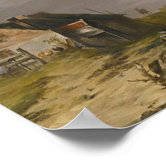 Jan van Os - Ein Sturm vor der Küste Poster (Ecke)