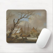 Jan van Os - Eine Winterlandschaft Mousepad (Mit Mouse)