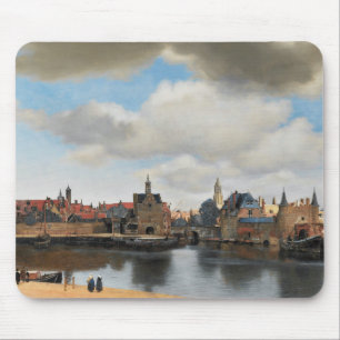 Jan. Vermeer - Ansicht über Delft Mousepad