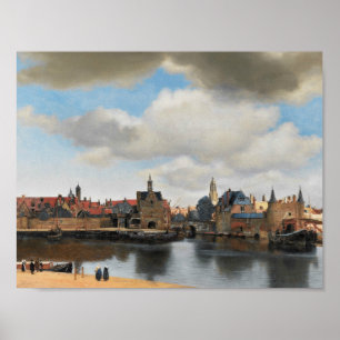 Jan. Vermeer - Ansicht über Delft Poster