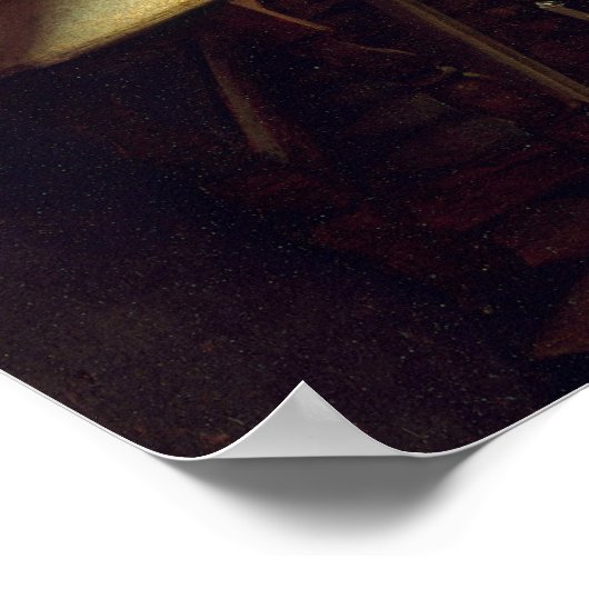 Jan Vermeer - Das Glas Wein Poster (Ecke)