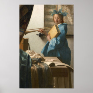 Jan Vermeer — Die Kunst des Malens (Detail) Poster