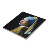Jan Vermeer Girl mit Perle und Barockkunst Fliese (Seite)