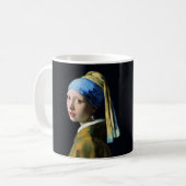 Jan Vermeer Girl mit Perle und Barockkunst Kaffeetasse (Vorderseite Links)